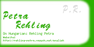 petra rehling business card